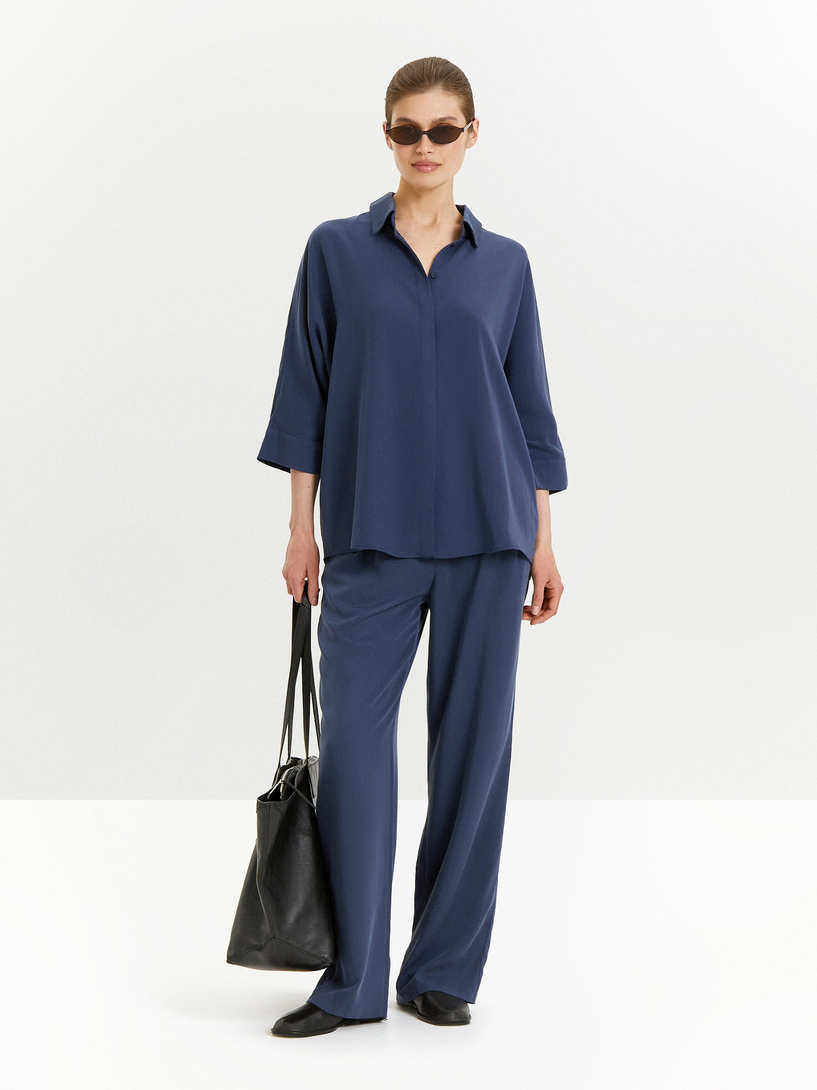 Рубашка с рукавом 3/4 из 100% тенсела